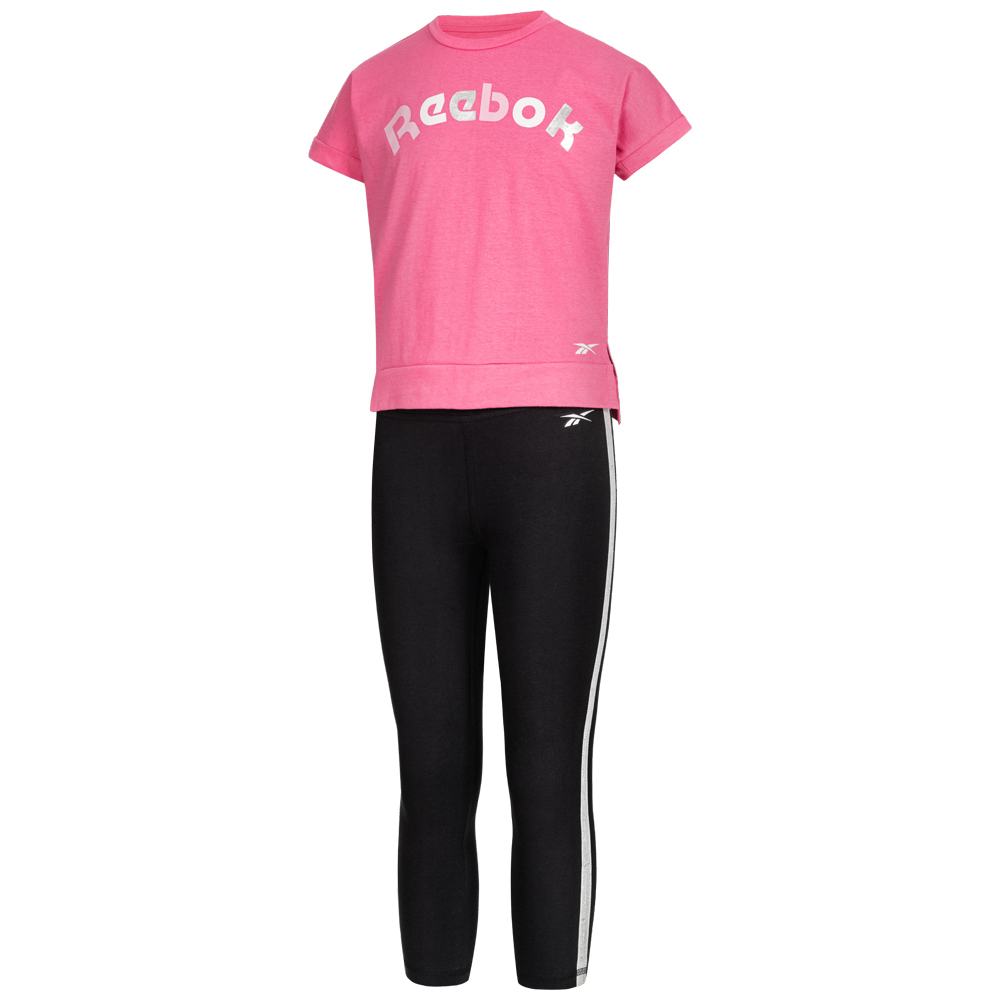 Reebok M&auml;dchen Set T-Shirt mit Leggings EX7774