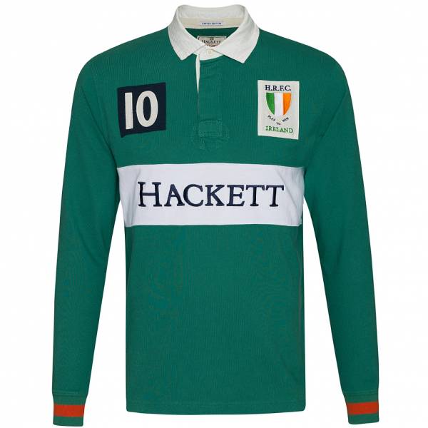 Irland HRFC Hackett London Rugby Herren Langarm Polo-Shirt HM570754-665