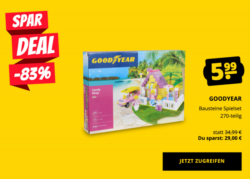 GOODYEAR Bausteine Spielset 270-teilig nur 5,99 €!