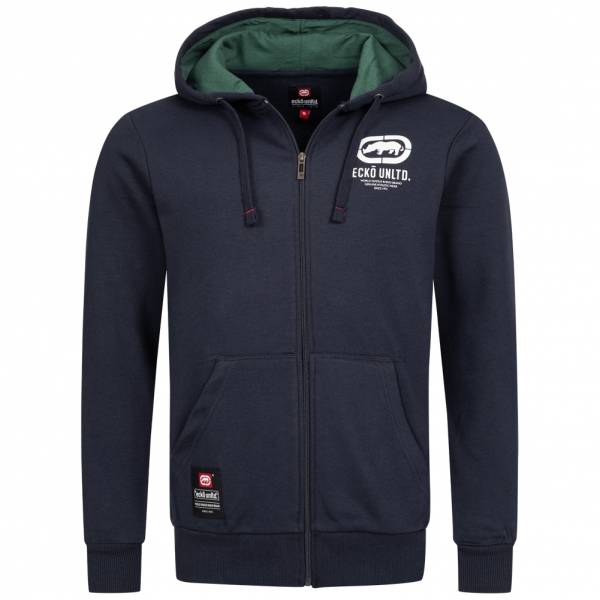 Ecko Unltd. Cornice Mężczyźni Rozpinana bluza z kapturem EFM04479-NAVY