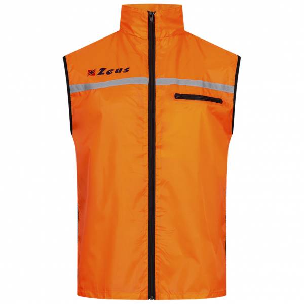Zeus Uomo Gilet da corsa catarifrangente arancione