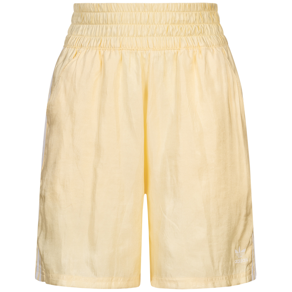 Adidas yellow satin shop shorts