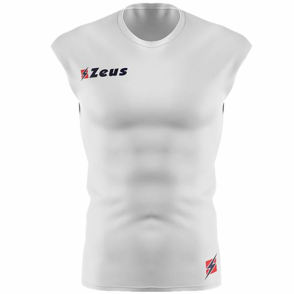 Image of Zeus Fisiko Baselayer Maglia smanicata aderente bianco