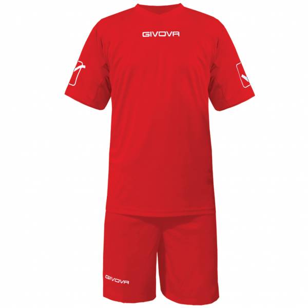 Givova Fußball Set Trikot mit Short Kit Givova rot