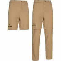 KIRKJUBØUR® Zip-Off Herren 2-in-1 Trekking Wanderhose braun