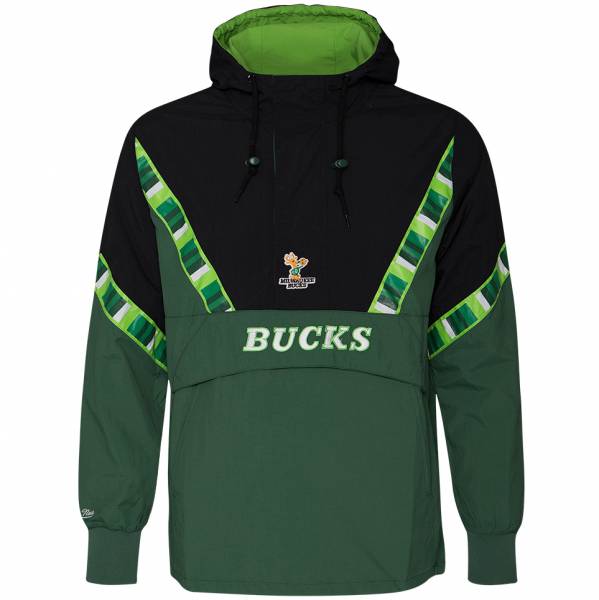 Mitchell & Ness Milwaukee Bucks NBA 1/2-Zip Veste HFZPMG18020-MBUHNGN1