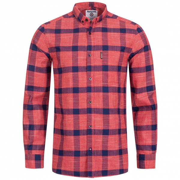 Lambretta Hommes Chemise casual à manches longues RWIS1311-RED