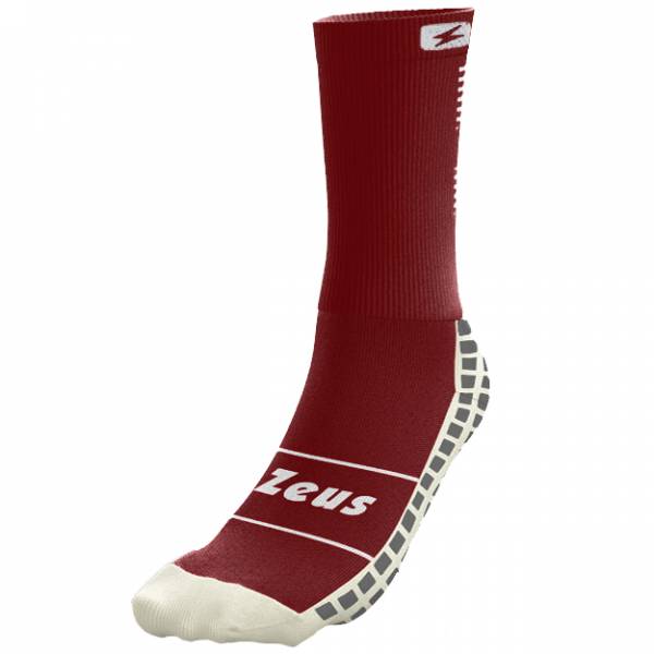 Zeus chaussettes d&#039;entraînement professionnelles antidérapantes rouge foncé