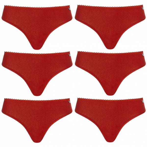 MONT EMILIAN &quot;Nimes&quot; Damen Tanga 6er-Pack rot