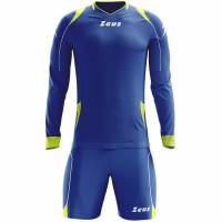 Zeus Paros Set da portiere Maglia a maniche lunghe con pantaloncini blu neon giallo