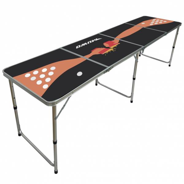 MUWO &quot;Teamplayer&quot; Table de bière-pong Ensemble avec 22 tasses