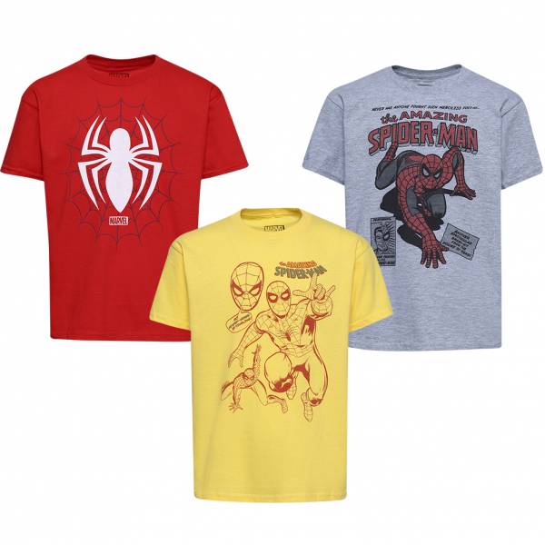 MARVEL Spiderman Trio Kinderen T-shirt 3-pak MABPK009MUL