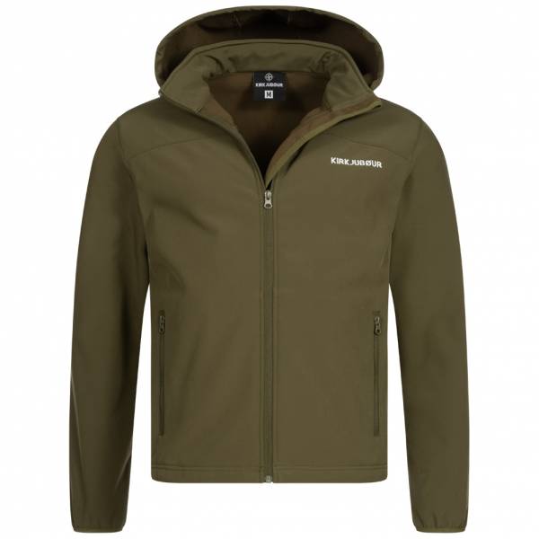 KIRKJUBØUR® &quot;Hestur&quot; Mężczyźni kurtka SOFTSHELL 10 000 mm słupa wody khaki brązowy