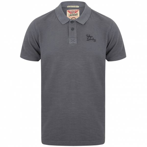 Tokyo Laundry Don Slub Pique Cotton Herren Polo-Shirt 1X10736 Mood Indigo