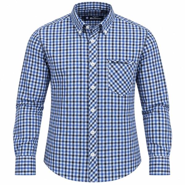 BEN SHERMAN Gingham Men Long-sleeved Shirt 1013894-BLUE