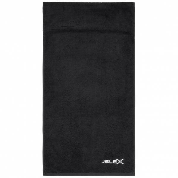 JELEX &quot;100FIT&quot; Fitness Towel with Zipped Pocket black