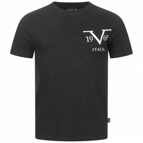 19V69 Versace 1969 Big Logo Mężczyźni T-shirt VI20SS0010B czarny