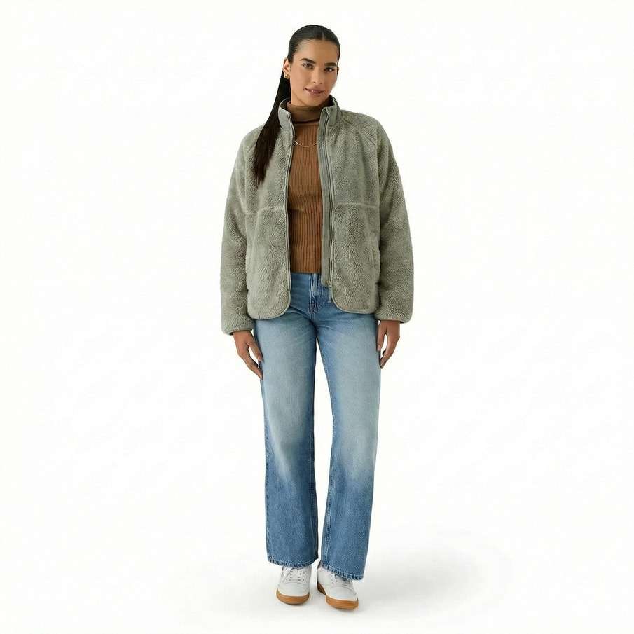 Reebok Double Monkey Fleece Women Jacket RBO21460-Sage | SportSpar.com