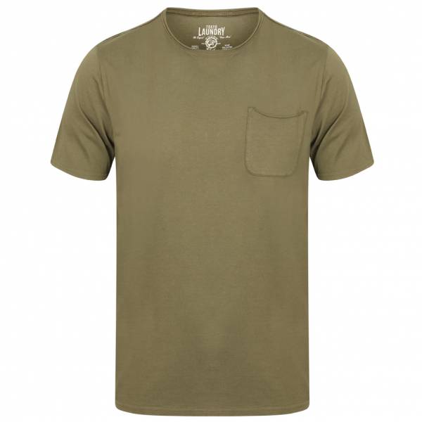 Tokyo Laundry Zac Crew Neck Pocket Herren T-Shirt 1C10666 Burnt Olive
