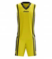 Zeus Kit Bozo Camiseta de baloncesto + Pantalones cortos 2 piezas. Giallo/nero