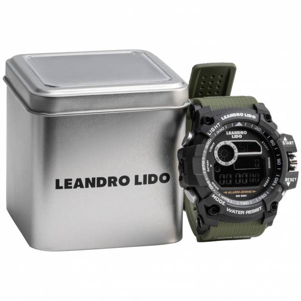 LEANDRO LIDO "Palermo" Unisex Sport Uhr dunkelgrün