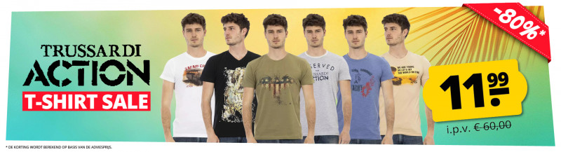 Trussardi Action T-SHIRT SALE slechts 11,99 €