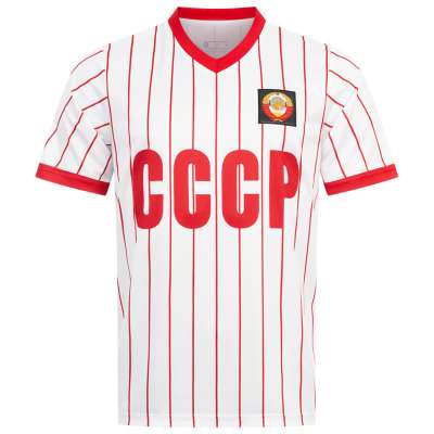 ウェア  CCCP USSR Soccer Jersey White Red Soviet Union 