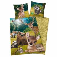 Animal Club Forest Bedlinen Set 135 x 200 cm + 80 x 80 cm 4462401050