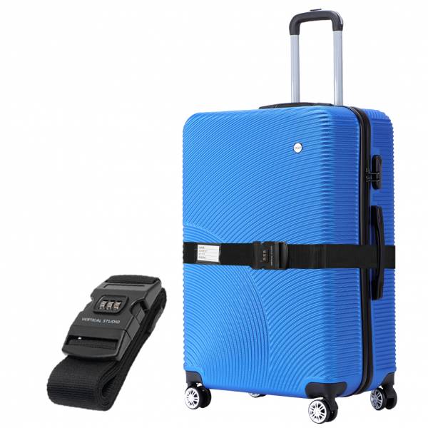 VERTICAL STUDIO &quot;Malmö&quot; 24&quot; Valise bleu avec sangle de bagage GRATUITE