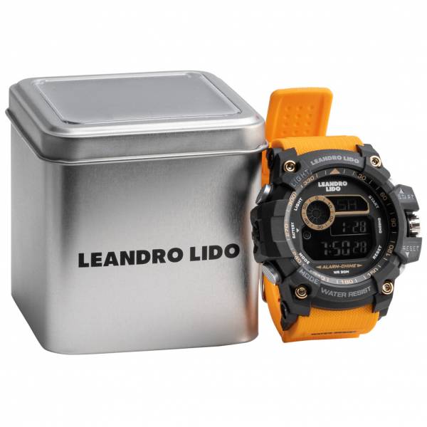 LEANDRO LIDO "Parma" Unisex Sport Uhr orange