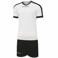 Givova Kit Revolution Maglietta da calcio con Shorts nero bianco
