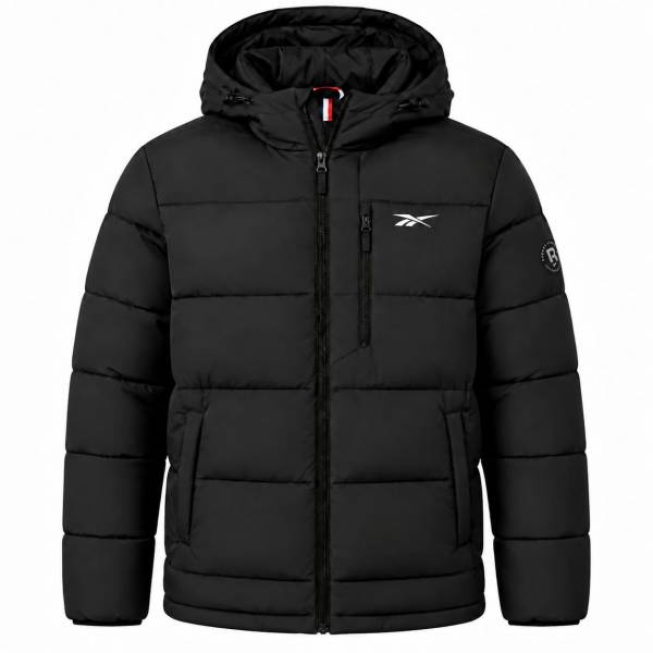 Reebok Stretch Puffer Hommes Veste d'hiver OMRB1502-NOIR