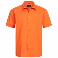 RUSSELL Short Sleeve Poly-Cotton Poplin Hombre Camisa 0R935M0-Naranja