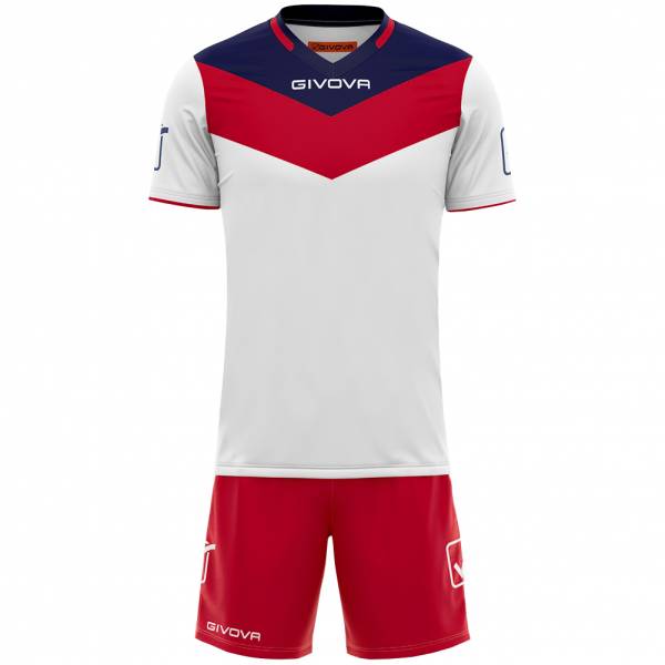 Givova Kit Campo Set Trikot + Shorts rot/weiß