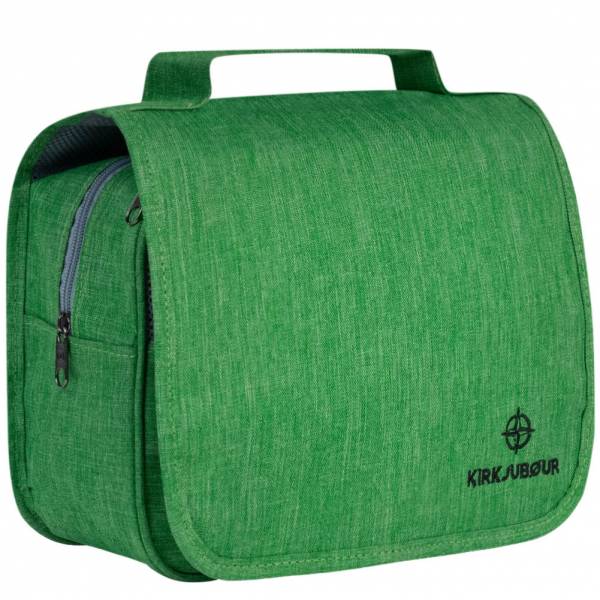 KIRKJUBØUR® &quot;Rejser&quot; Outdoor Wash Bag hanging green