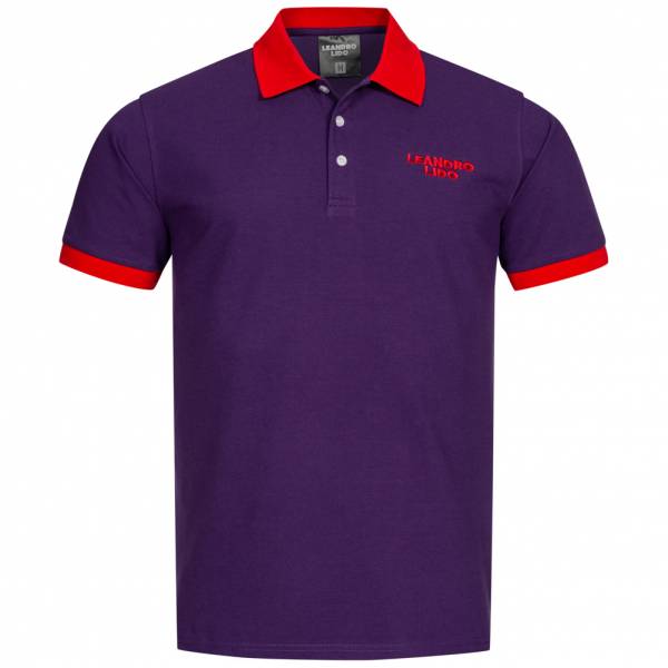 LEANDRO LIDO &quot;Pallacanestro&quot; Herren Polo-Shirt violett-rot