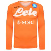 SSC Neapel EA7 Emporio Armani Hombre Camiseta funcional de manga larga naranja EA7SSCN39-NARANJA