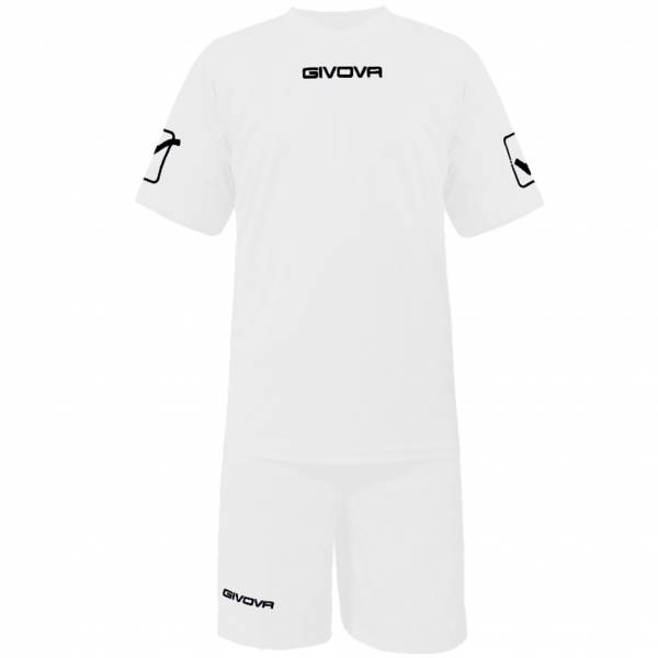 Givova Fußball Set Trikot mit Short Kit Givova weiß