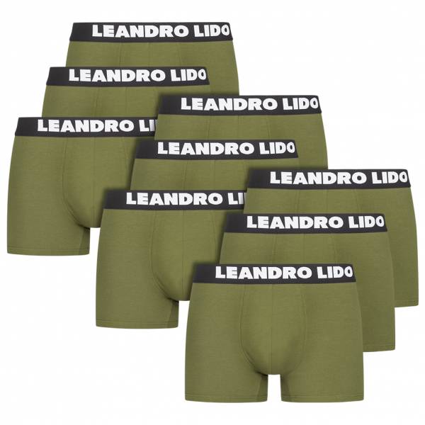 LEANDRO LIDO &quot;Ravello&quot; Men Boxer Shorts Pack of 9 green