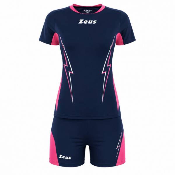Zeus Kit Volley Tuono Donna Maglia + Shorts blu/fucsia