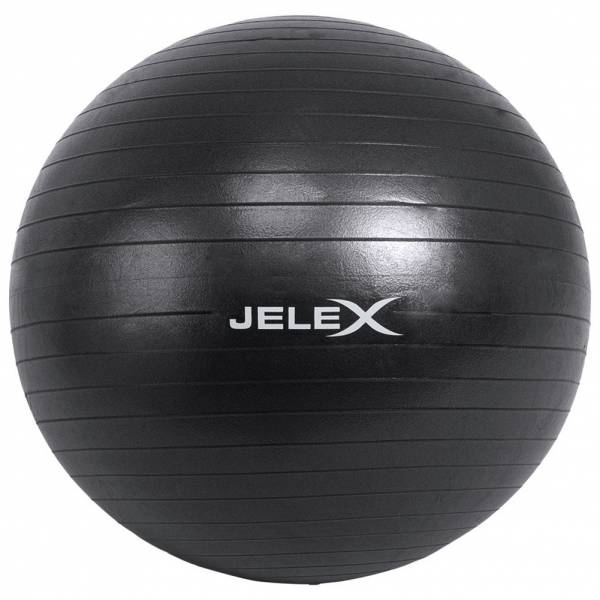 JELEX Pelota de yoga y fitness con bomba 65cm negro Zeus