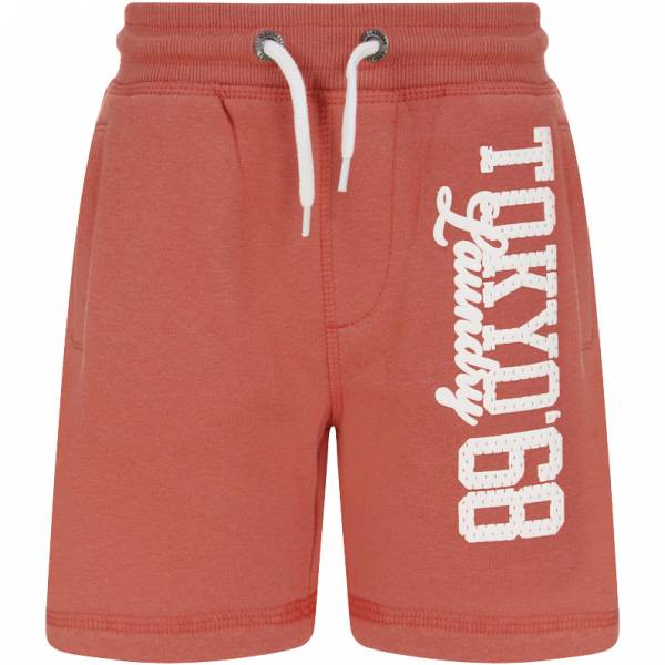 Tokyo Laundry Script Hommes Short en sweat 1G16065 Pêche fanée