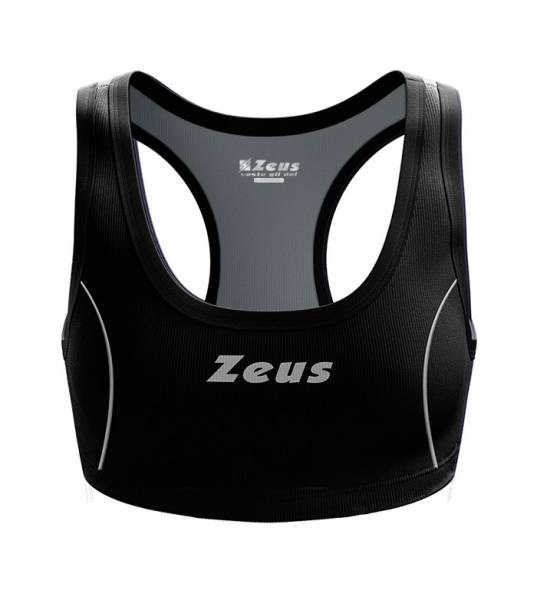 Zeus Top Volley Pro Donna Reggiseno sportivo nero/grigio