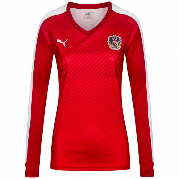 Österreich PUMA Damen Langarm Heim Trikot 748666-01