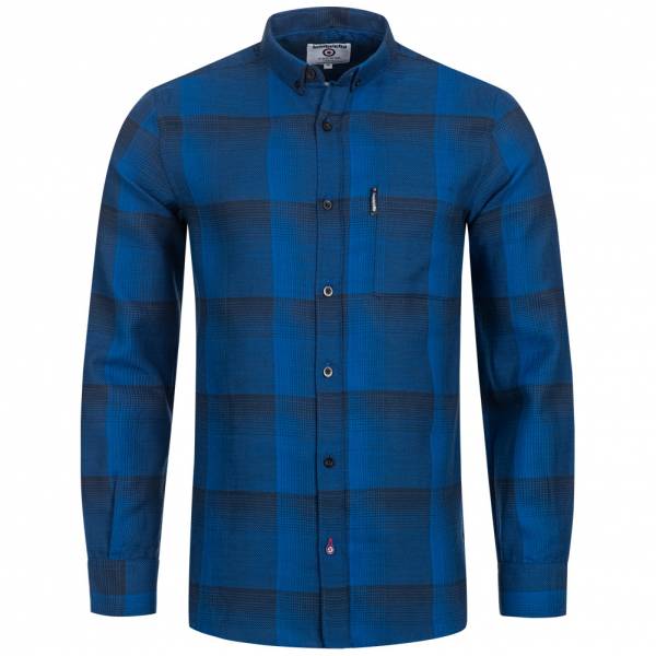 Lambretta Herren Freizeit Langarmhemd RWIS1318-BL
