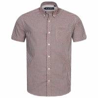 BEN SHERMAN Oxford Men Short-sleeved Shirt 1013393-SCARLET