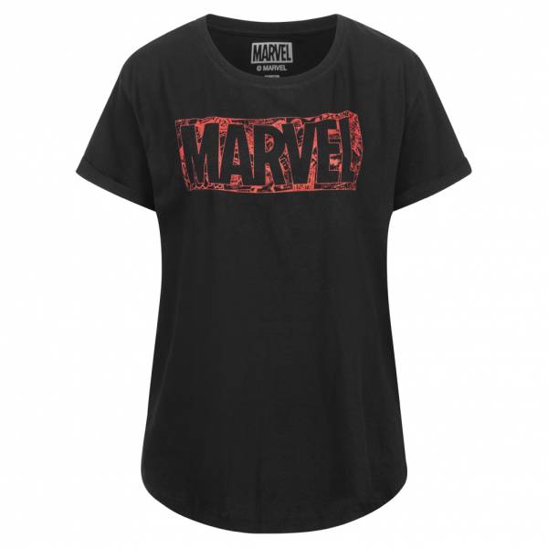 Marvel Comic Logo Dames T-shirt FBLTS405BLK