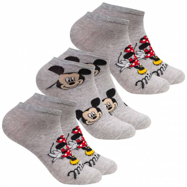 Minnie &amp; Mickey Maus Disney Damen Sneaker Socken 3 Paar 1003242