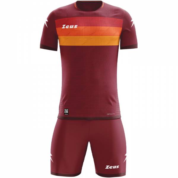 Zeus Icon Teamwear Set Jersey with Shorts dark red orange