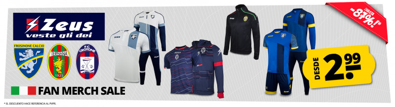 ZEUS ITALIA FANARTIKEL SALE desde 2,99 €